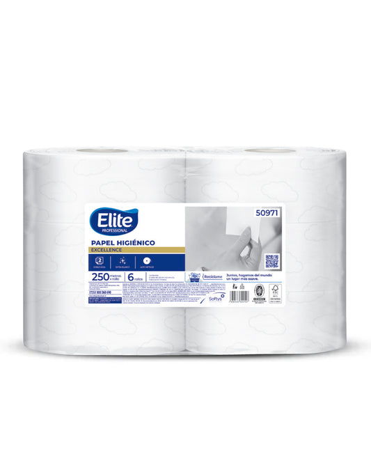 Elite Papel Higiénico Jumbo Doble Hoja 250m 6 rollos