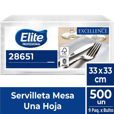 Elite Servilleta Mesa Una Hoja 500 unid - Puntolimpieza