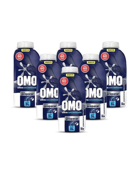 Omo Detergente Liquido Para Diluir 6 x 500 cc - Puntolimpieza