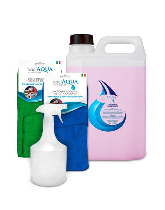 Pack BaciAqua + 2 Paños Microfibra + Rociador 1 L PACK - Puntolimpieza